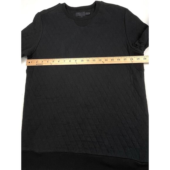 CONVERSE x Jack Purcell Mens MEDIUM Black Quilted L/S Pullover SWEATSHIRT EUC - Picture 3 of 9